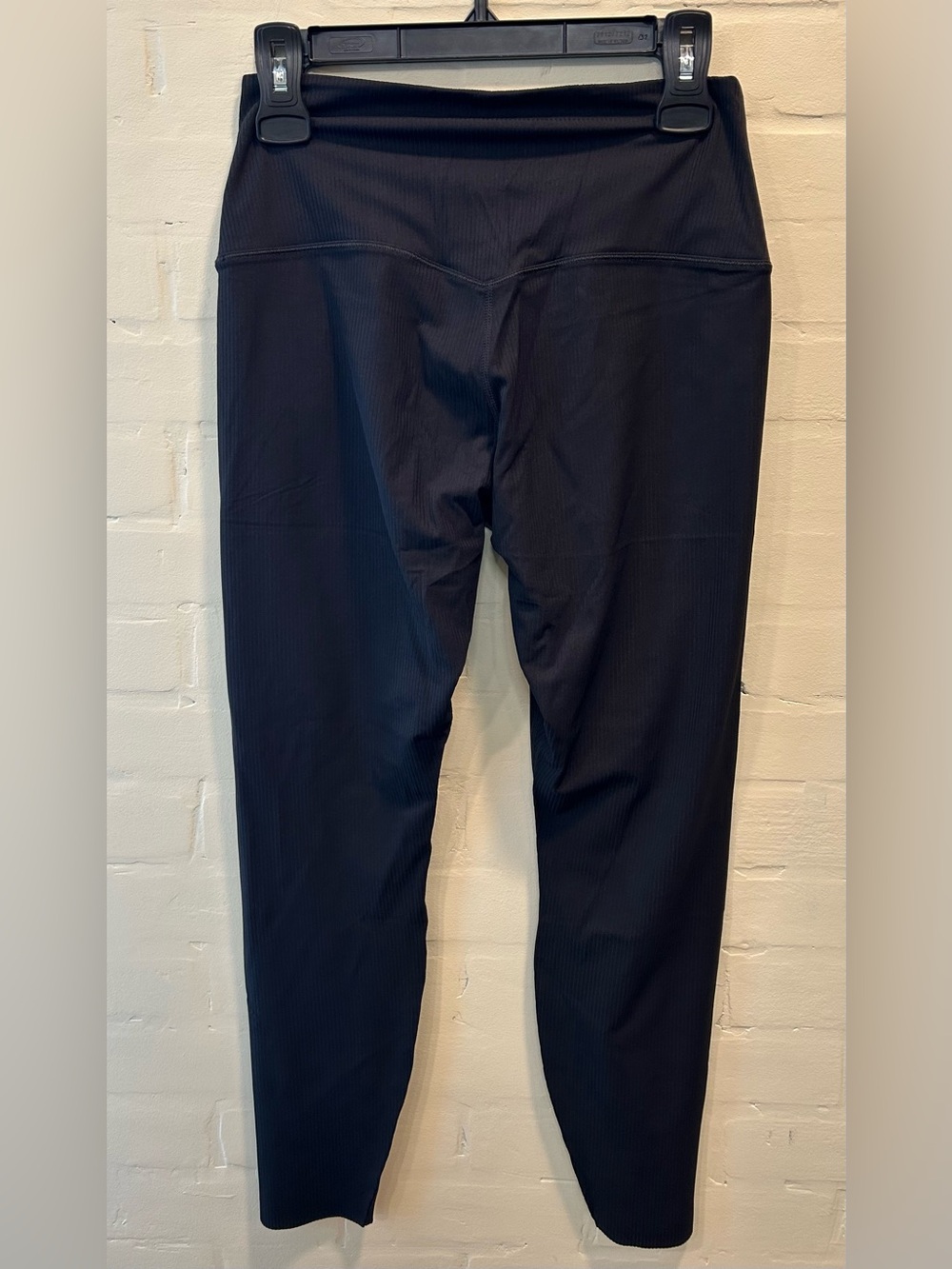 NWT Nike Zenvy Dri Fit Black Ribbed High-Waist 7/8 Leggings Size Large - Picture 7 of 9